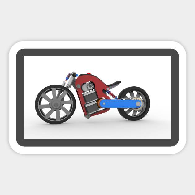 Motorbike One On Sticker by Rizaldiuk